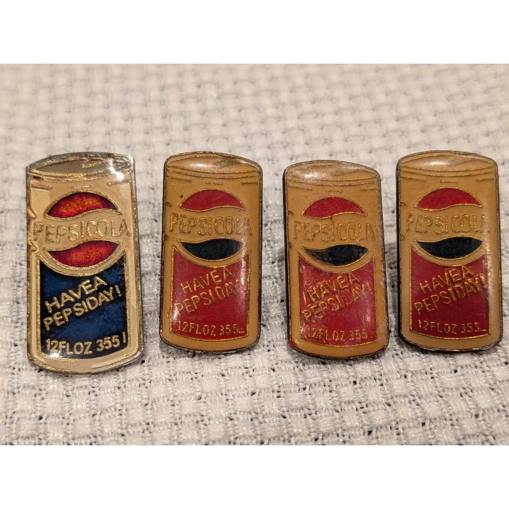 Vintage Pepsi Cola Pin Lot‎ 4 Have A Pepsi Day Soda Can Lapel Hat Collectible